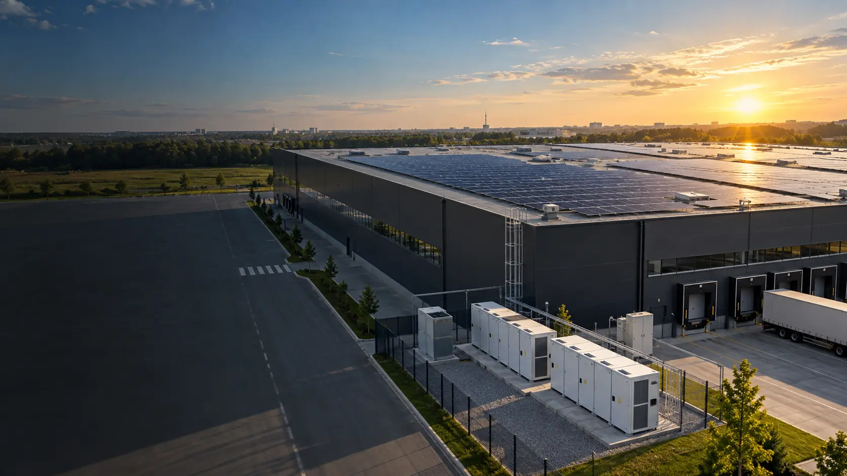 Промислова гібридна сонячна електростанція із системою зберігання енергії